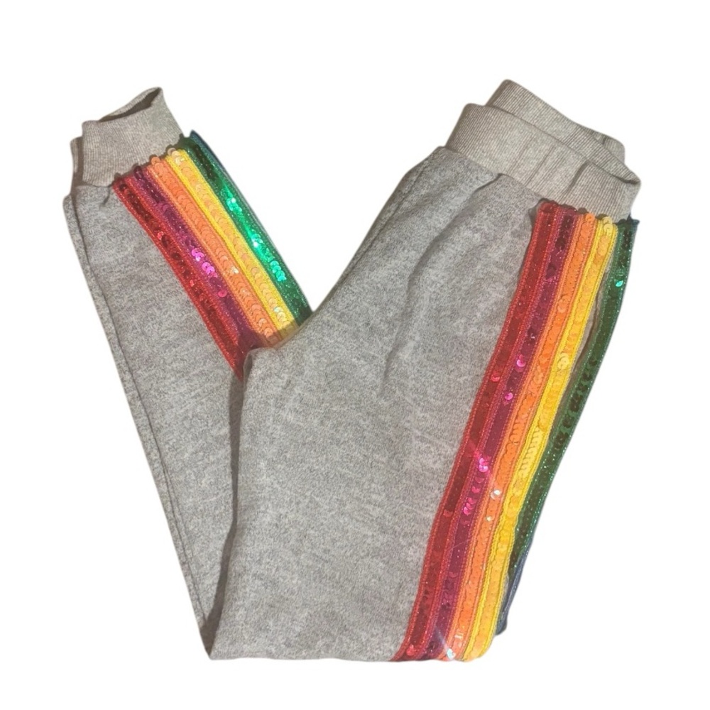 Lola + the Boys Sequin Rainbow Joggers - Picture 2 of 5